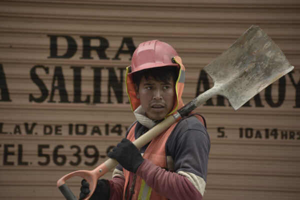 Construction worker in solidarity.
